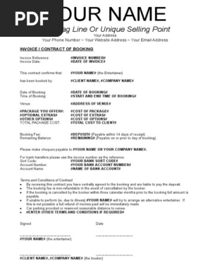 FREE 9 Client Booking Contract Template