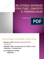 Relational Database Structure Concepts Terminologies