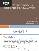 Business Participation in Social and Cultural Affairs