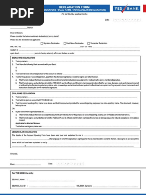 Self Declaration Form Government