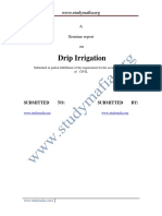 Drip Irrigation Seminar Report
