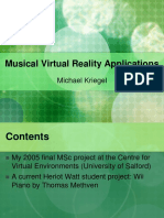 Musical Virtual Reality Applications: Michael Kriegel