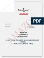 A Project Report On: Holy Faith Convent Higher Secondary School Garhakota, Sagar (MP.)