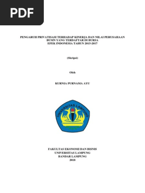 Skripsi Nilai Perusahaan 2017 Ide Judul Skripsi Universitas