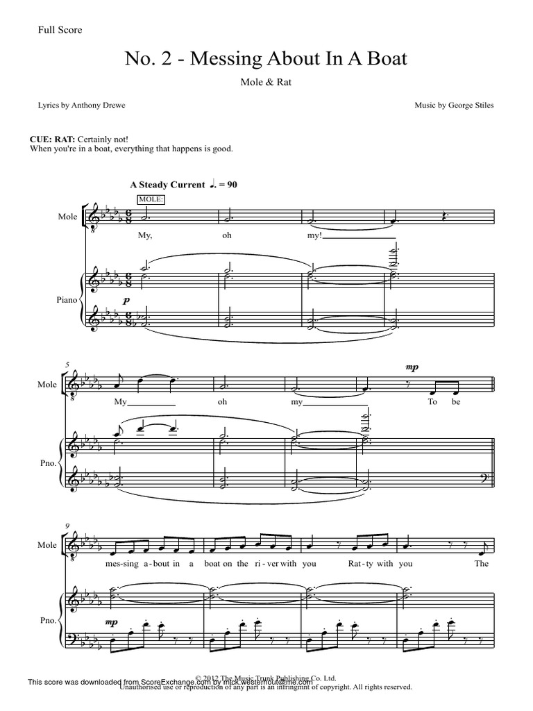 The WInd in The Willows Messing About in A Boat PDF The Wind In