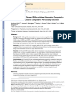 Capacity To Delay Reward OCD Vs OCPD PDF