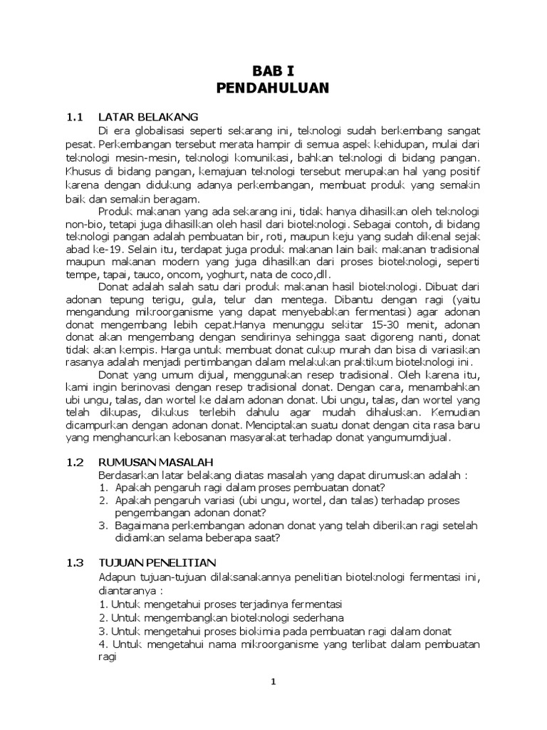 Laporan Biologi Donat