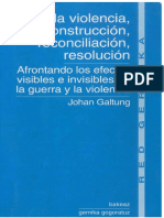 Tras La Violencia, 3R - Reconstr - Johan Galtung PDF