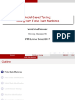 Model-Based Testing: Testing From Finite State Machines: Mohammad Mousavi