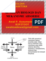 03 Membran Biologis Dan Mekanisme Absorbsi