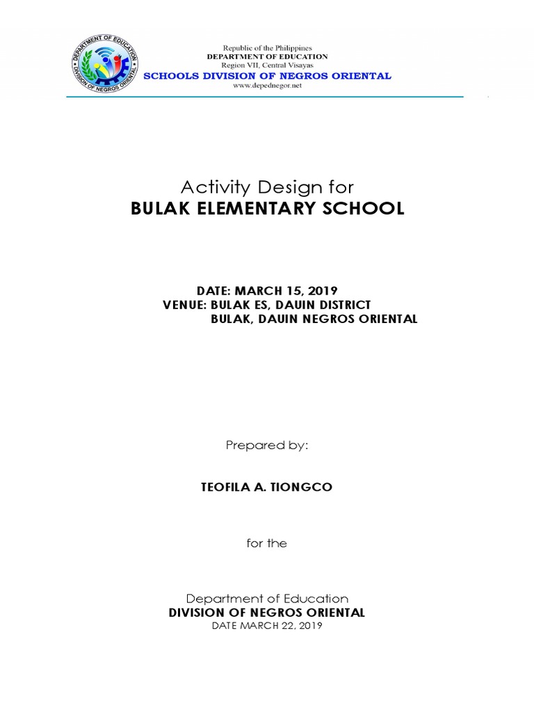 Gad Activity Design 2019-Final | PDF | Bullying | Cyberbullying