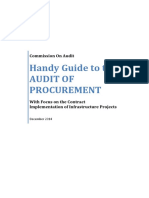 Guide On The Audit of Procurement
