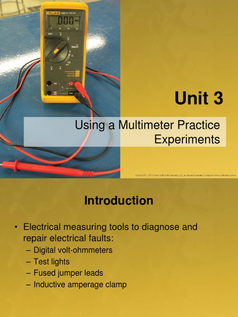 Unit 3 Using A Multimeter Practice Experiments PDF Series And