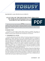 Analysis of The Restoration Process of Surfaces of Railway Turnout Elements by Build-Up Welding