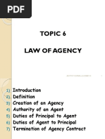 TOPIC 6 LAW OF AGENCY Amend