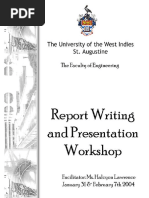 Technical Report Writing and Presentations