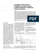 Investigation of Fibre Diameter Distribution in Non-Woven Textiles For Medical Applications in Melt-Blown Polyester Technology