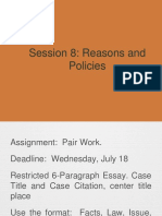 LegWrite Session 8 Reasons and Policies