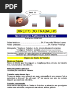 SEBENTA Direito Do Trabalho I