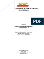 Engenharia de Controle E Automação Mecatrônica: Cinemática de Mecanismos Laboratório - P2