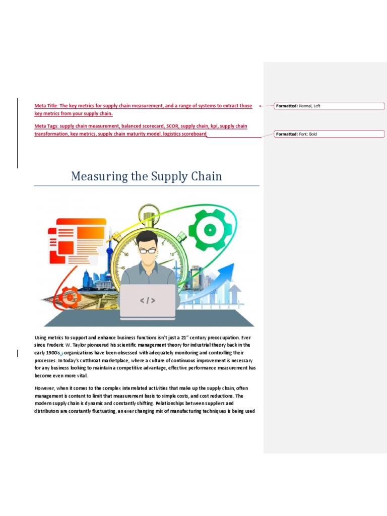 Supply Chain Metrics & Systems | PDF | Supply Chain | Procurement