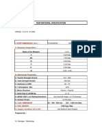 Raw Material Specificatoin: I. Strip Dimension (MM)