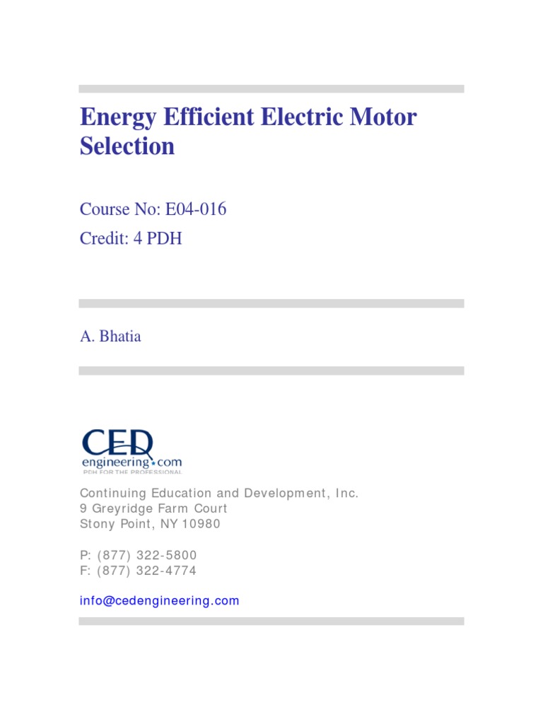Energy-Efficient Motor Selection Guide | PDF | Efficient Energy Use ...