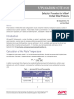 Apc Application Note #126: Selection Procedure For Inrow Chilled Water Products