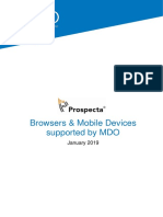 Browsers & Mobile Devices Supported by MDO: January 2019