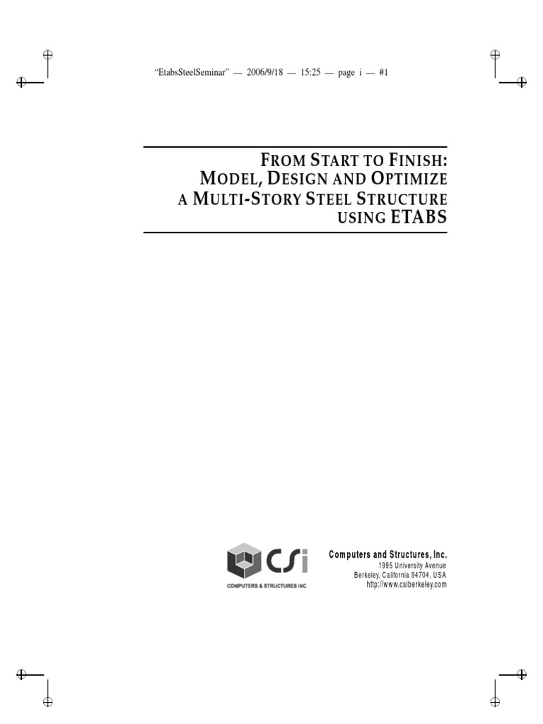 Etabs Multistory Steel PDF | PDF | Building Information Modeling ...