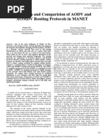 Ijert Ijert: Simulation and Comparision of AODV and AOMDV Routing Protocols in MANET