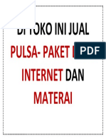 Tulisan Untuk Toko