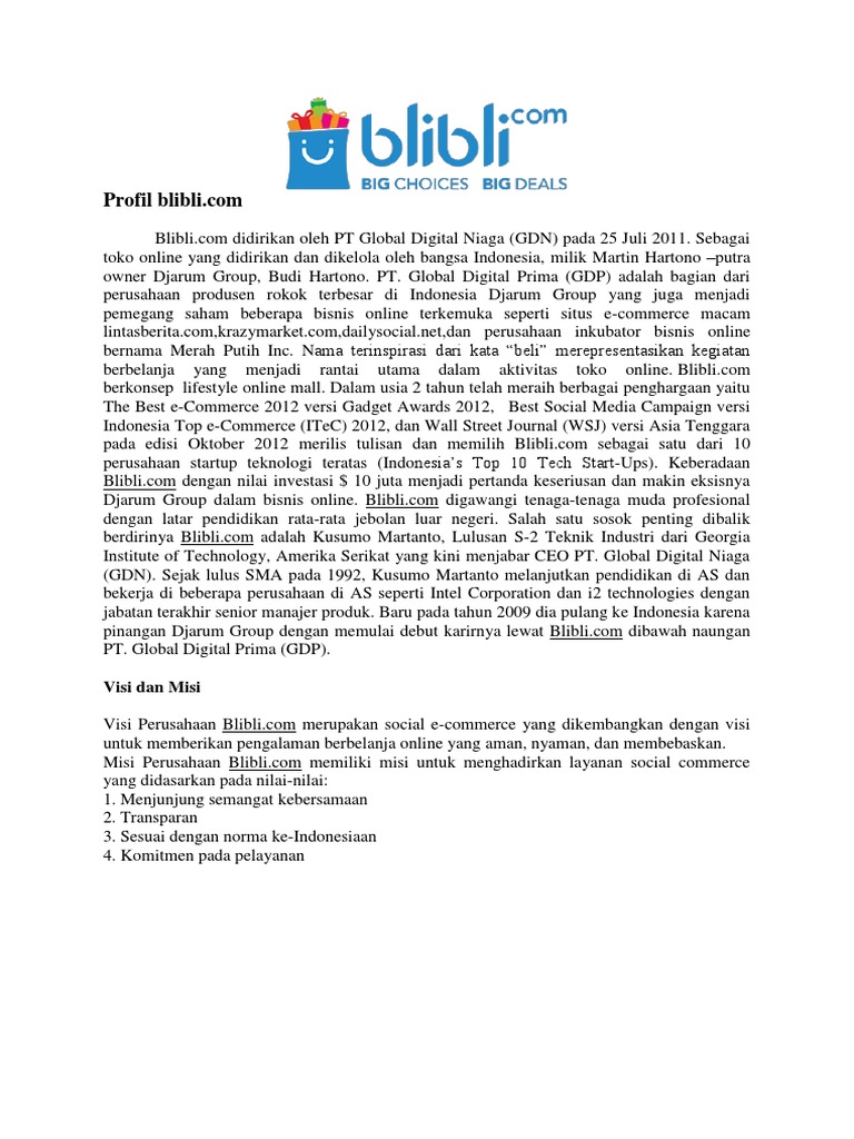Profil Blibli Docx