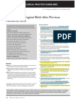 Guidelines for Vaginal Birth After Previous Caesarean Birth