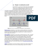 2.11.1 Introduction - Simple Recombination Model: Fig.2.11.1 Carrier Recombination Mechanisms in Semiconductors