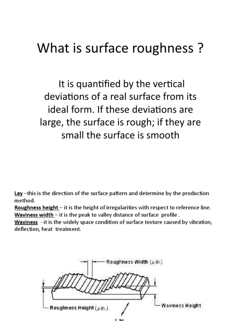 What Is Surface Roughness PDF Surface Roughness Applied And
