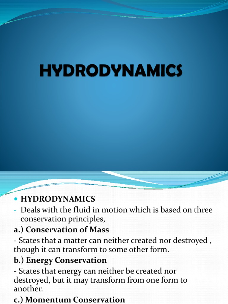 Hydrodynamics PDF Fluid Dynamics Chemical Engineering