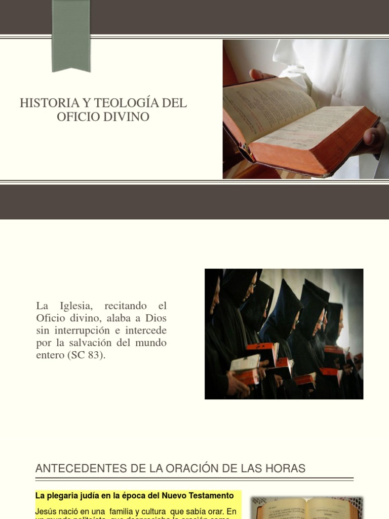 Historia y Teología Del Oficio Divino PDF Oración Himnos
