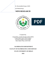 Mini Research:: Prof. Dr. Hasratuddin Siregar, M.PD Course: Research Methodology