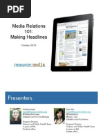 Media Relations 101
