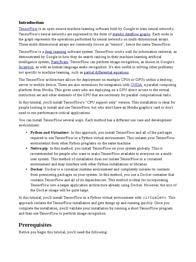 Tensorflow Installtion Ubuntu16.4 | PDF | Graphics Processing Unit ...