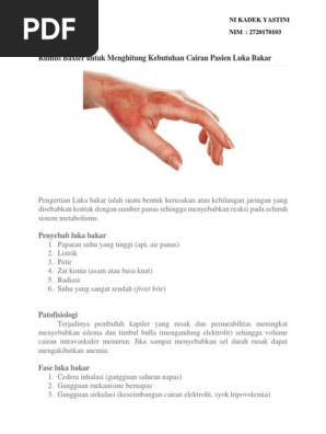 Tugas Rumus Baxter Untuk Menghitung Kebutuhan Cairan Pasien Luka Bakar