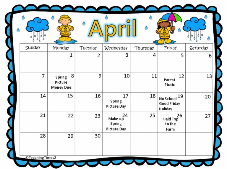 Spring Parent Picnic and Events Schedule | PDF