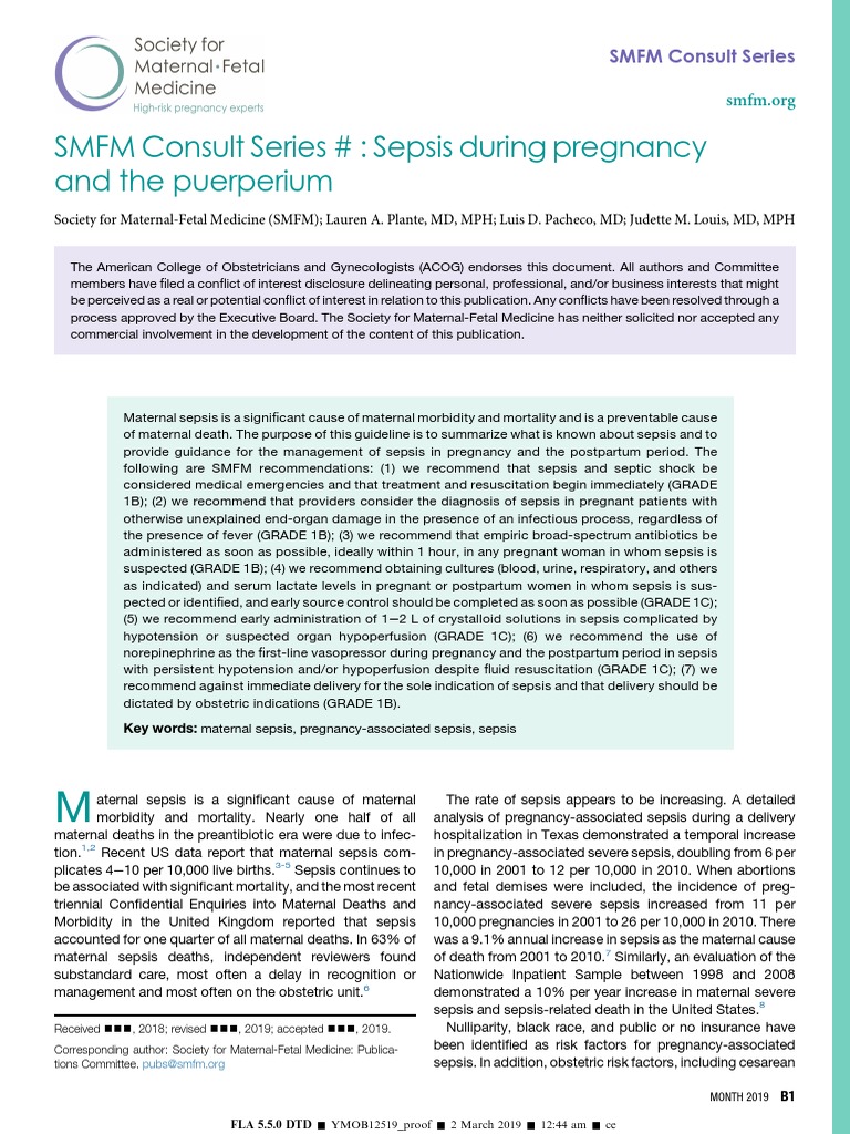 Sepsis en El Embarazo y Puerperio | PDF | Sepsis | Maternal Death