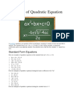 Examples of Quadratic Equation.docx