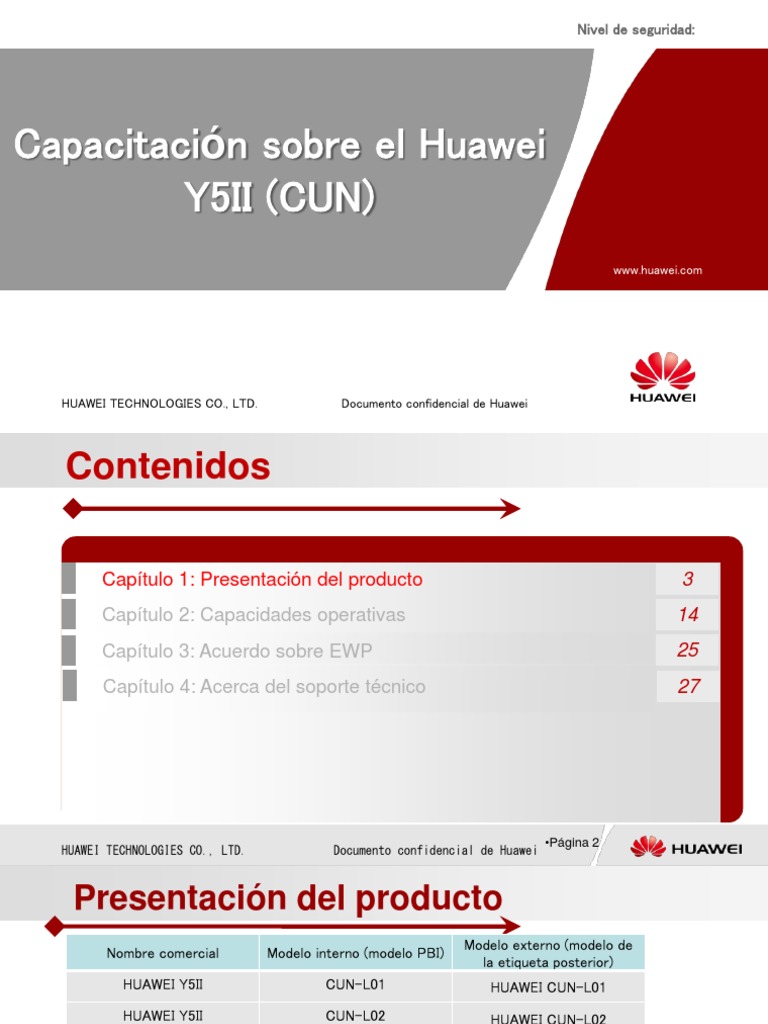 HUAWEI CANCUN Y5II (CUN-LXX) Capacitaci ®N de Producto (Espa - Ol, LA) |  PDF | Wifi | LAN inalámbrico
