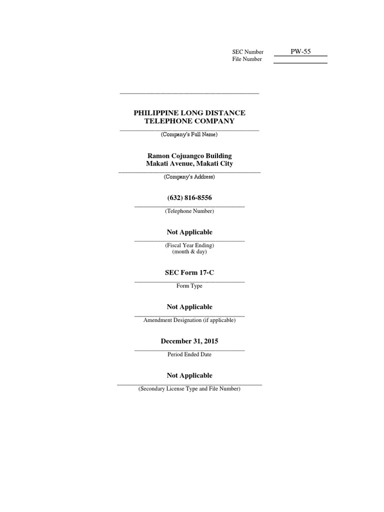 PLDT PDF | PDF | Earnings Before Interest | Net Income