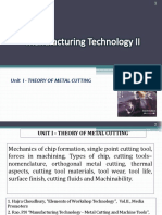 Unit I - Theory of Metal Cutting