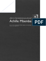 Mbembe - Que Es El Pensamiento Postcolonial¿ PDF